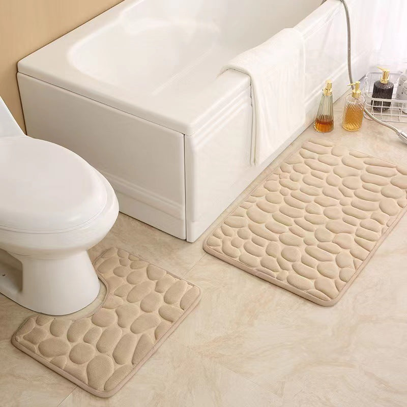 Simple Pebble Memory Sponge U-shaped Floor Mat